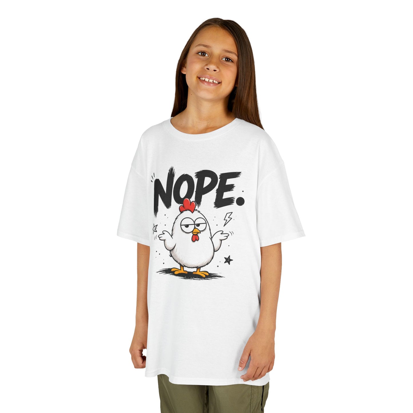 Kids Tee - Cute Chicken 'NOPE.' Graphic Shirt