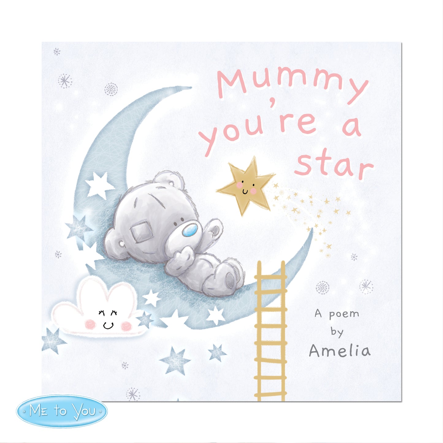 Personalised Tiny Tatty Teddy Daddy/Mummy You're A Star Poem Book