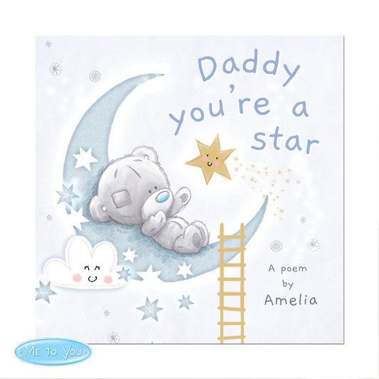 Personalised Tiny Tatty Teddy Daddy/Mummy You're A Star Poem Book