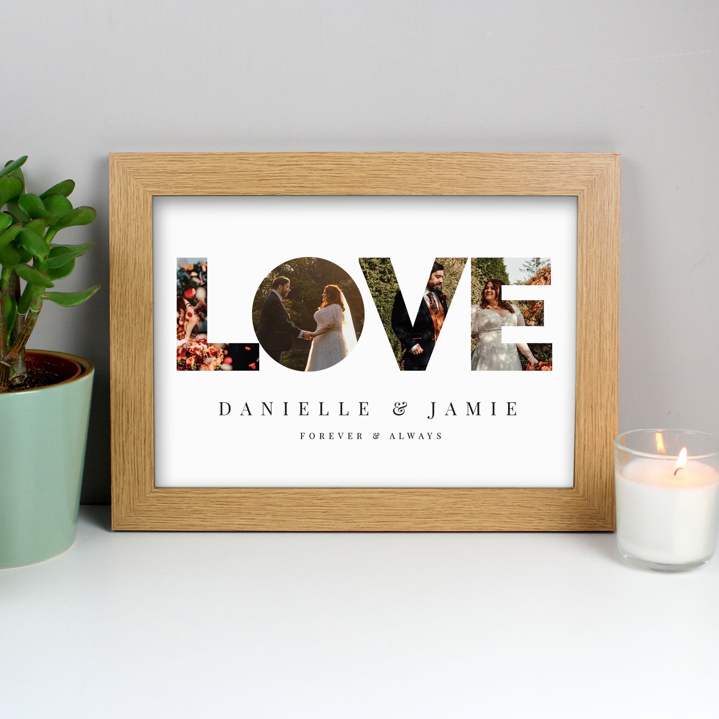 Personalised LOVE Photo A4 Framed Print
