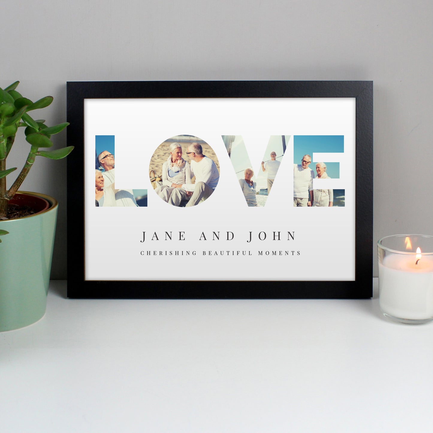 Personalised LOVE Photo A4 Framed Print