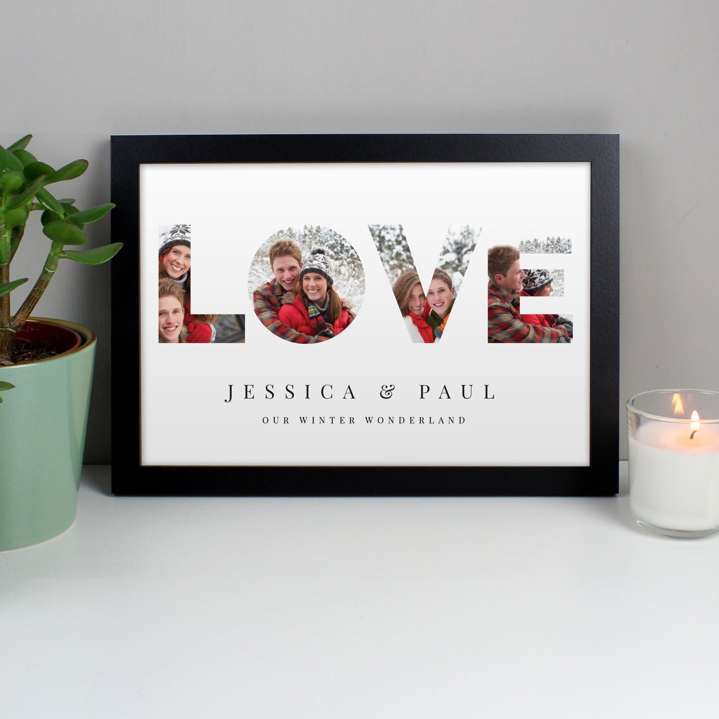Personalised LOVE Photo A4 Framed Print