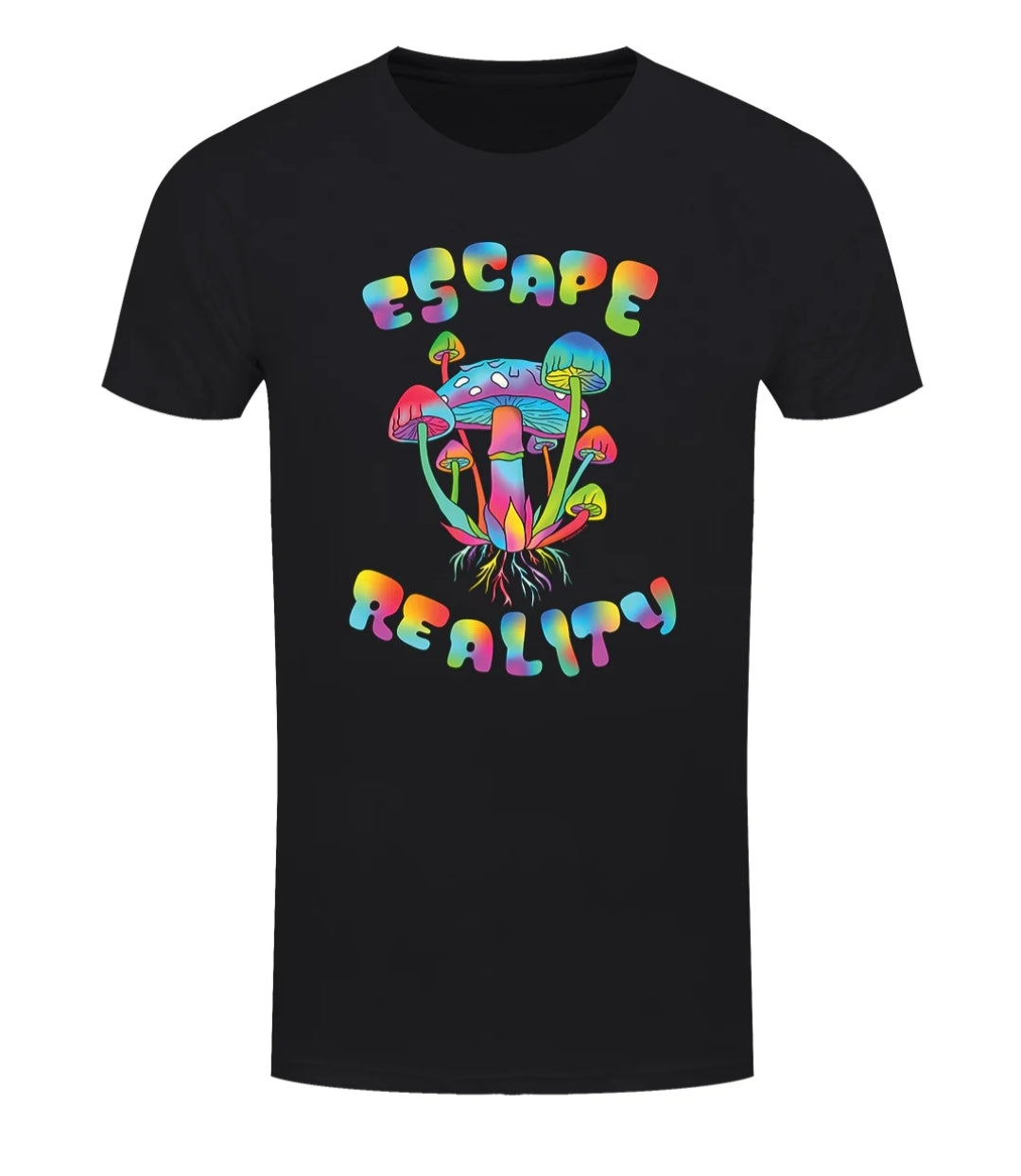Escape Reality Mushroom Men's Black T-Shirt