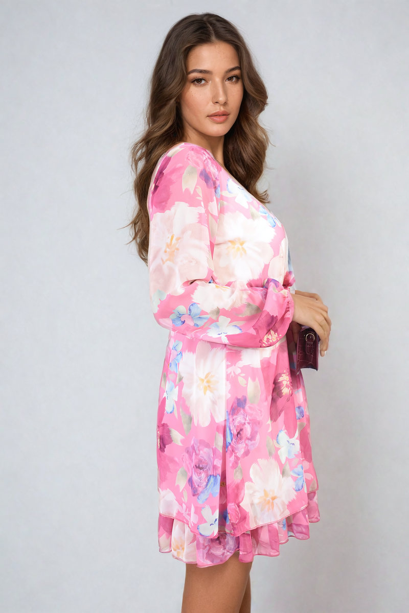 Ruffle Trim Top and Wide Leg Trouser Co-ord Set