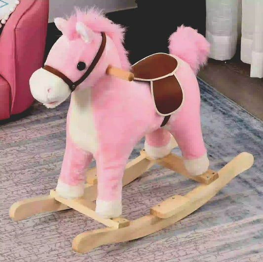 Kids Plush Rocking Horse w/ Sound