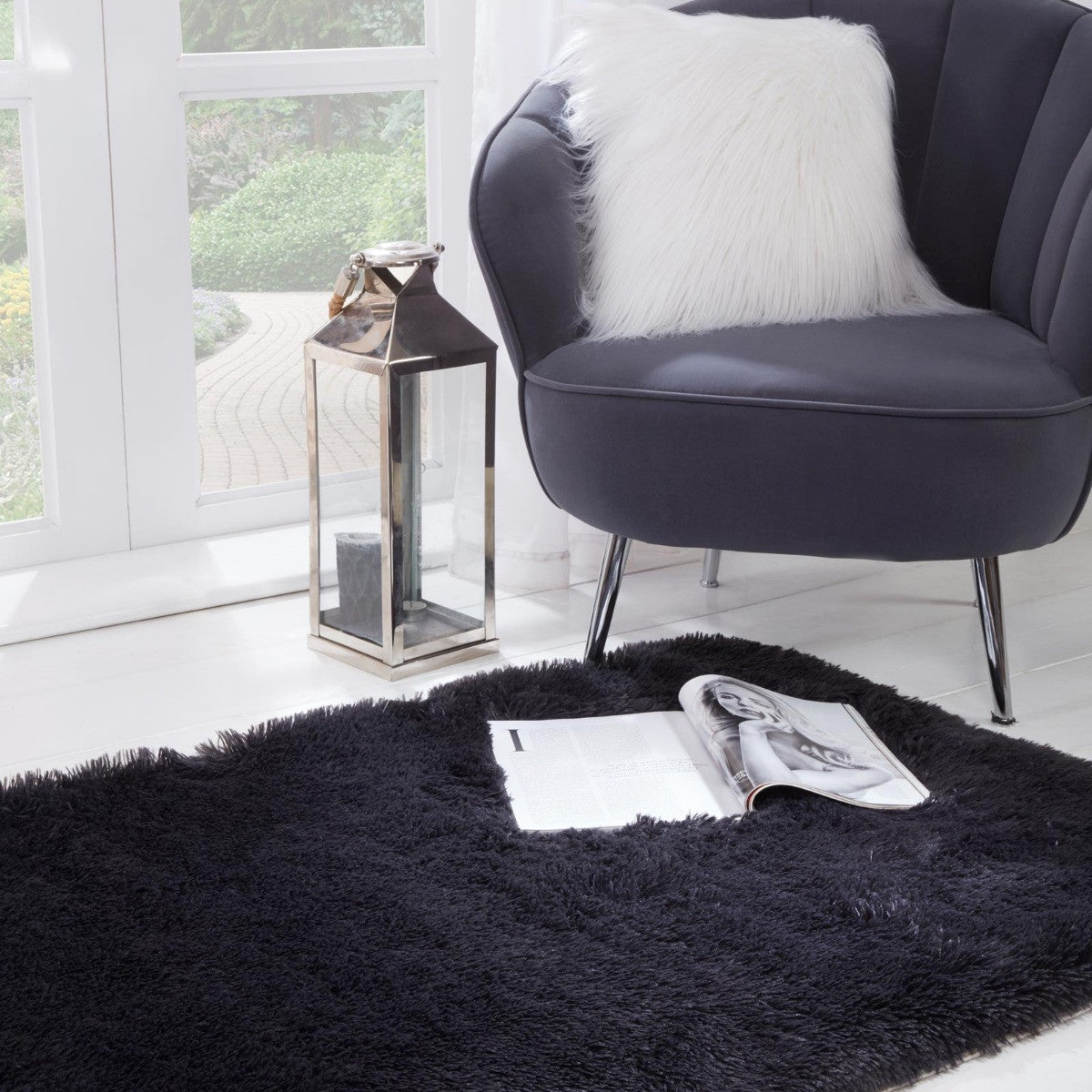 Fluffy Rug - Charcoal