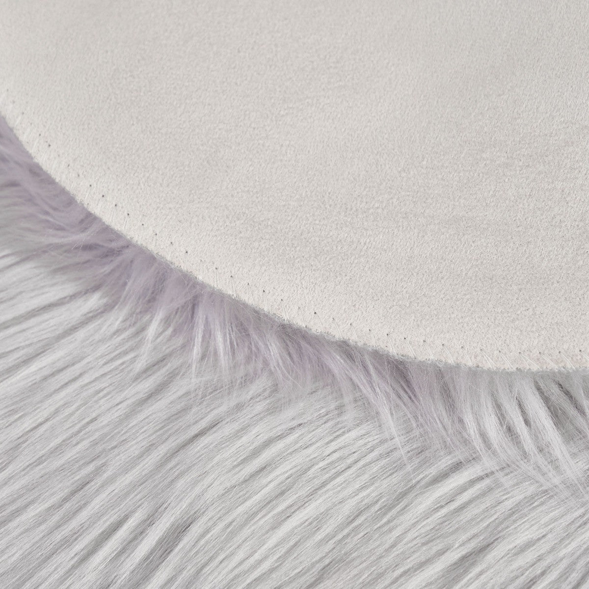 Faux Sheepskin Heart Rug - Grey