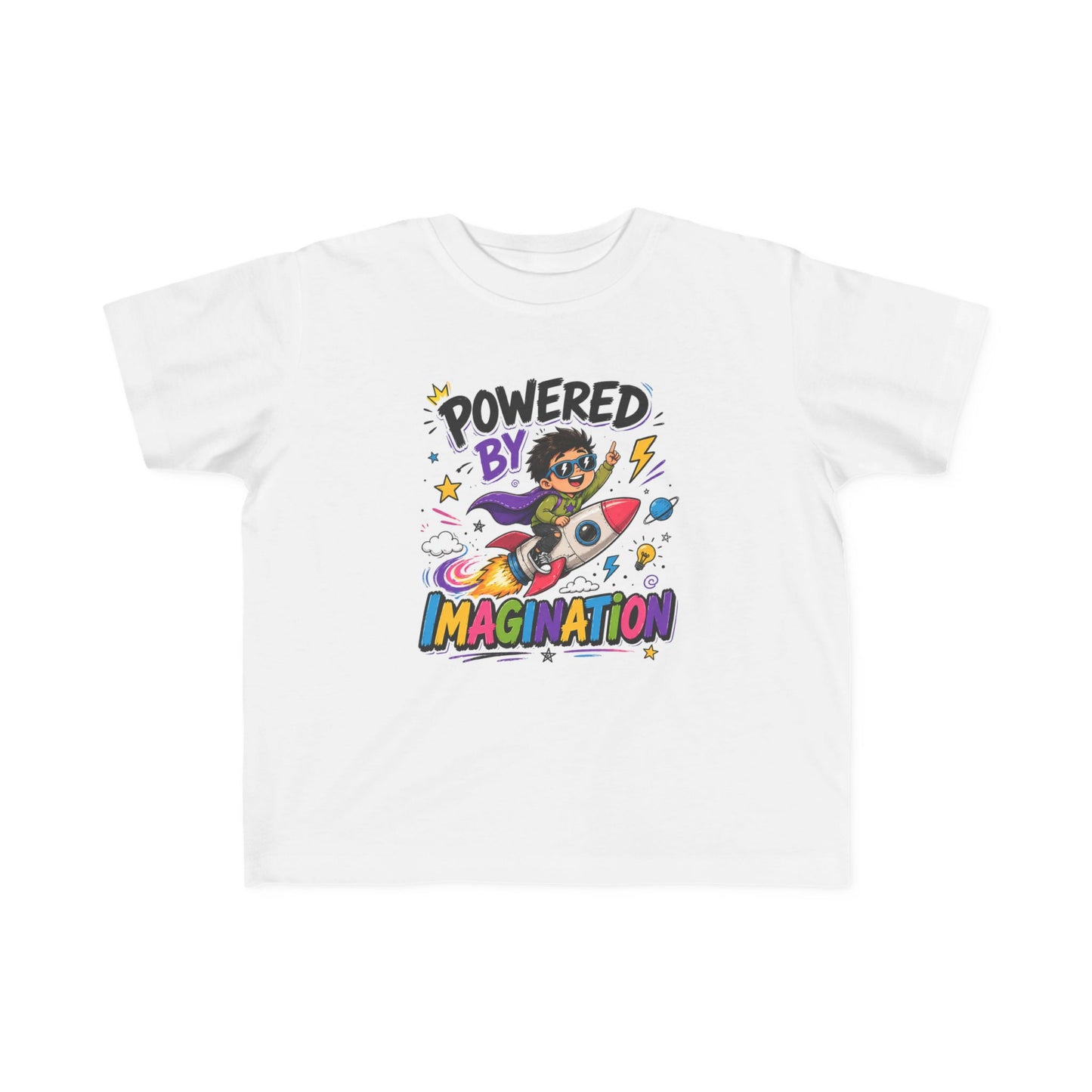 Powered by Imagination Toddler T-Shirt - Rocket Kid Graphic Tee