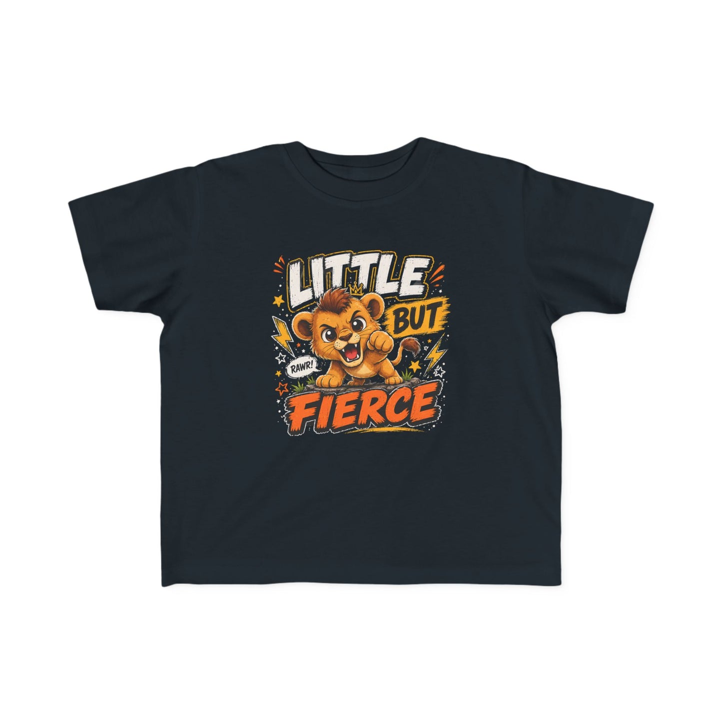 Little But Fierce Toddler Tee - Cute Lion Graphic Kids Shirt