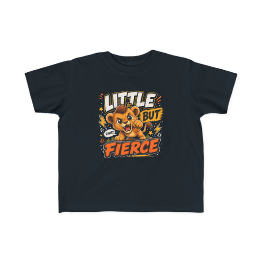 Little But Fierce Toddler Tee - Cute Lion Graphic Kids Shirt