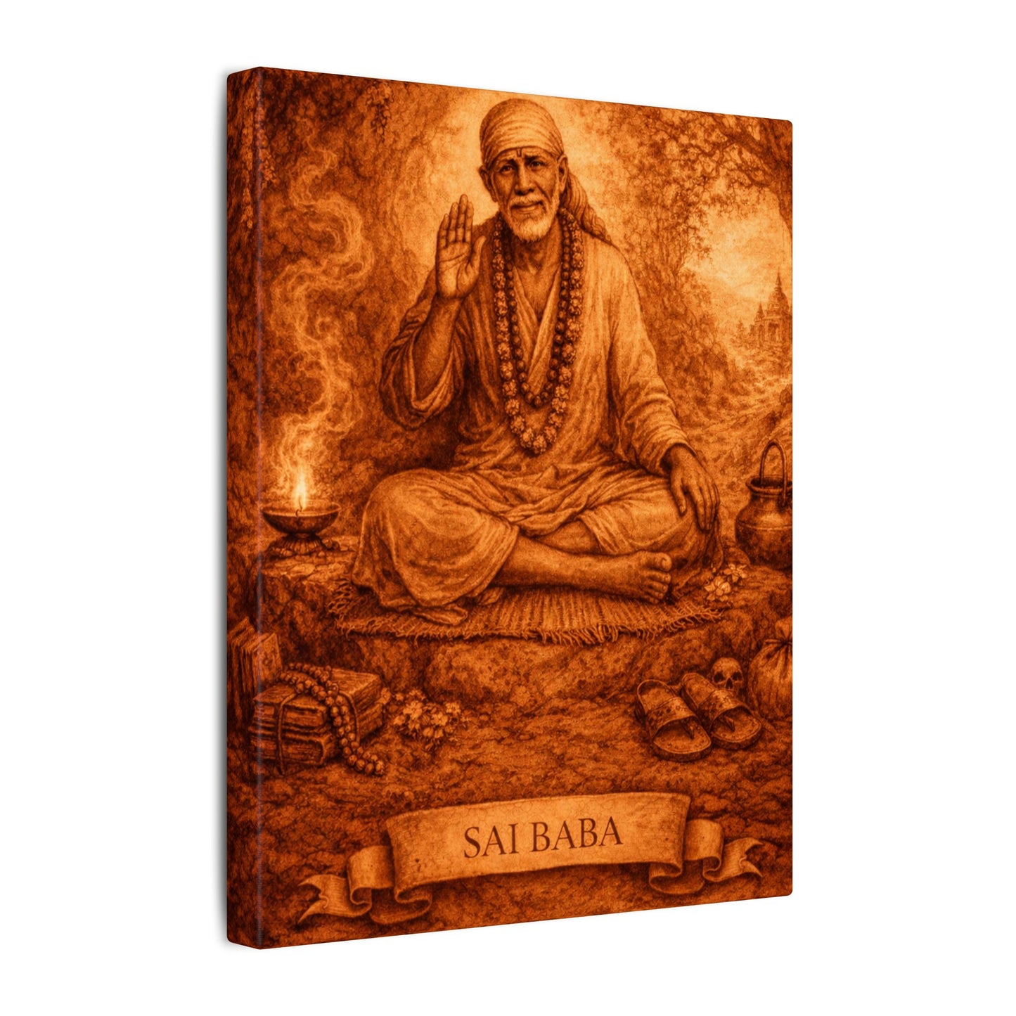Sai Baba Wall Art Canvas