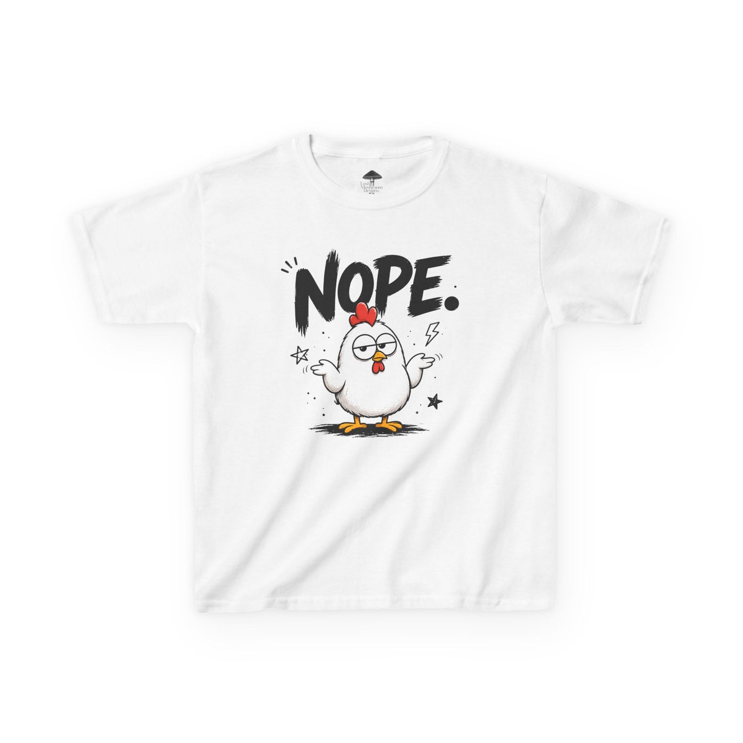 Kids Tee - Cute Chicken 'NOPE.' Graphic Shirt