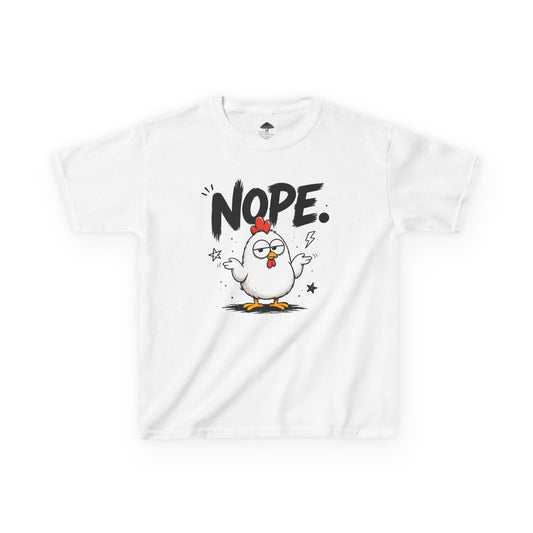 Kids Tee - Cute Chicken 'NOPE.' Graphic Shirt