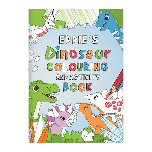 Personalised Dinosaur Colouring Book