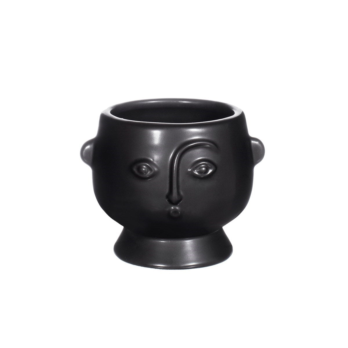 Small Face Planter Matt Black