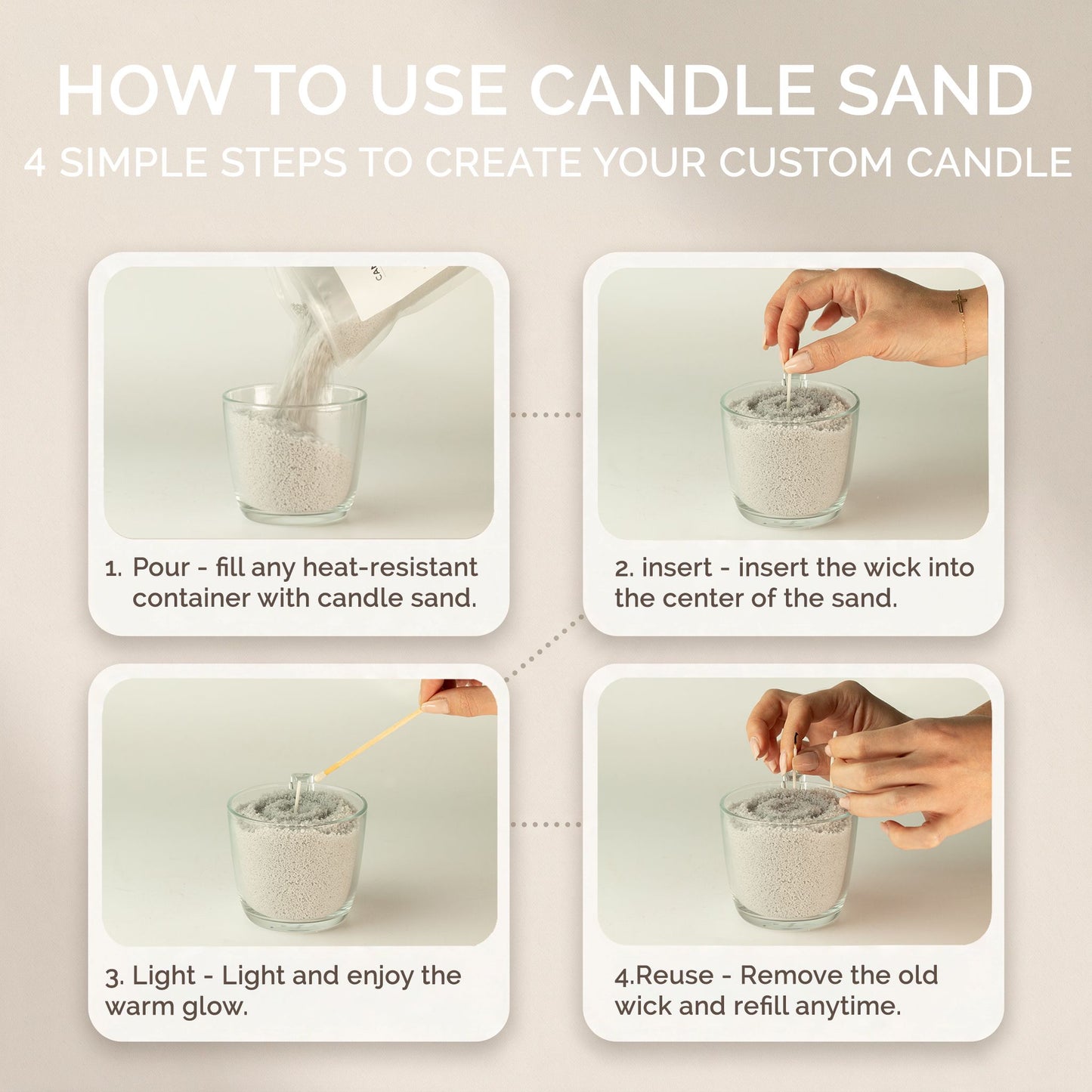 Fragranced Candle Sand - Cream - Regent Polo - 300g
