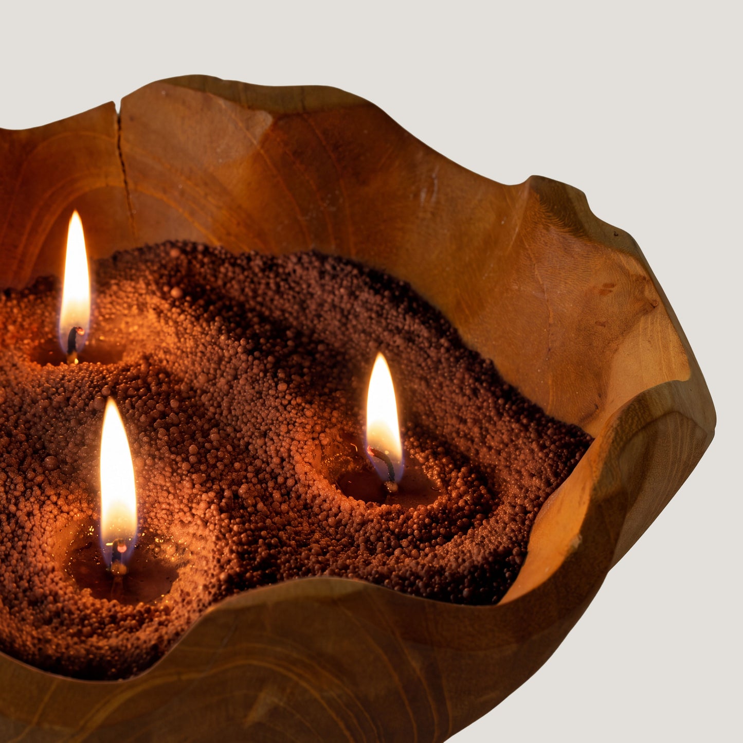 Fragranced Candle Sand - Mocha Brown - Crimson Crystal - 300g