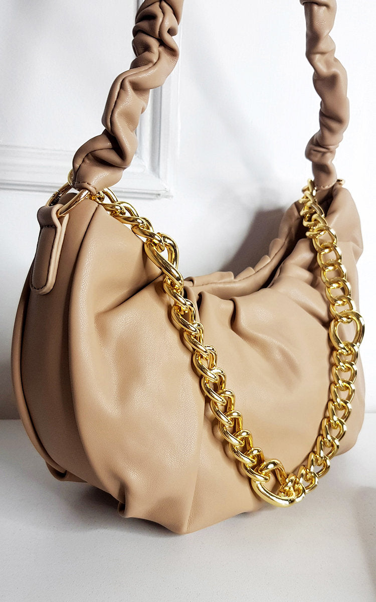 Shoulder Bag with Chain Detail