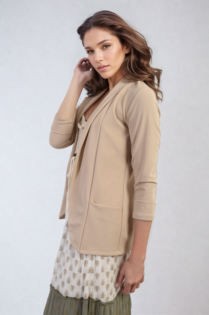 Open Front Cardigan with Front Pockets