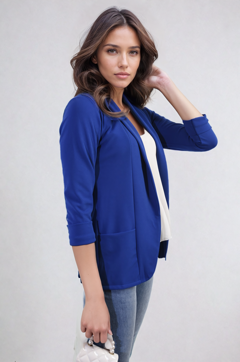 Open Front Cardigan with Front Pockets