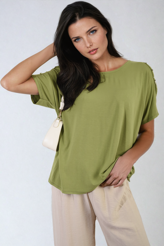 Pearl Cold Shoulder Top