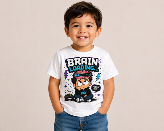 Toddler T-Shirt - "Brain Loading" Cute Tee
