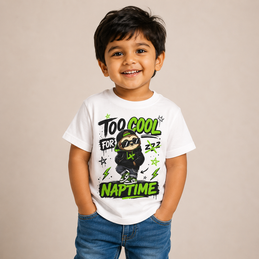 Toddler T‑Shirt - "Too Cool for Naptime" Graphic Tee