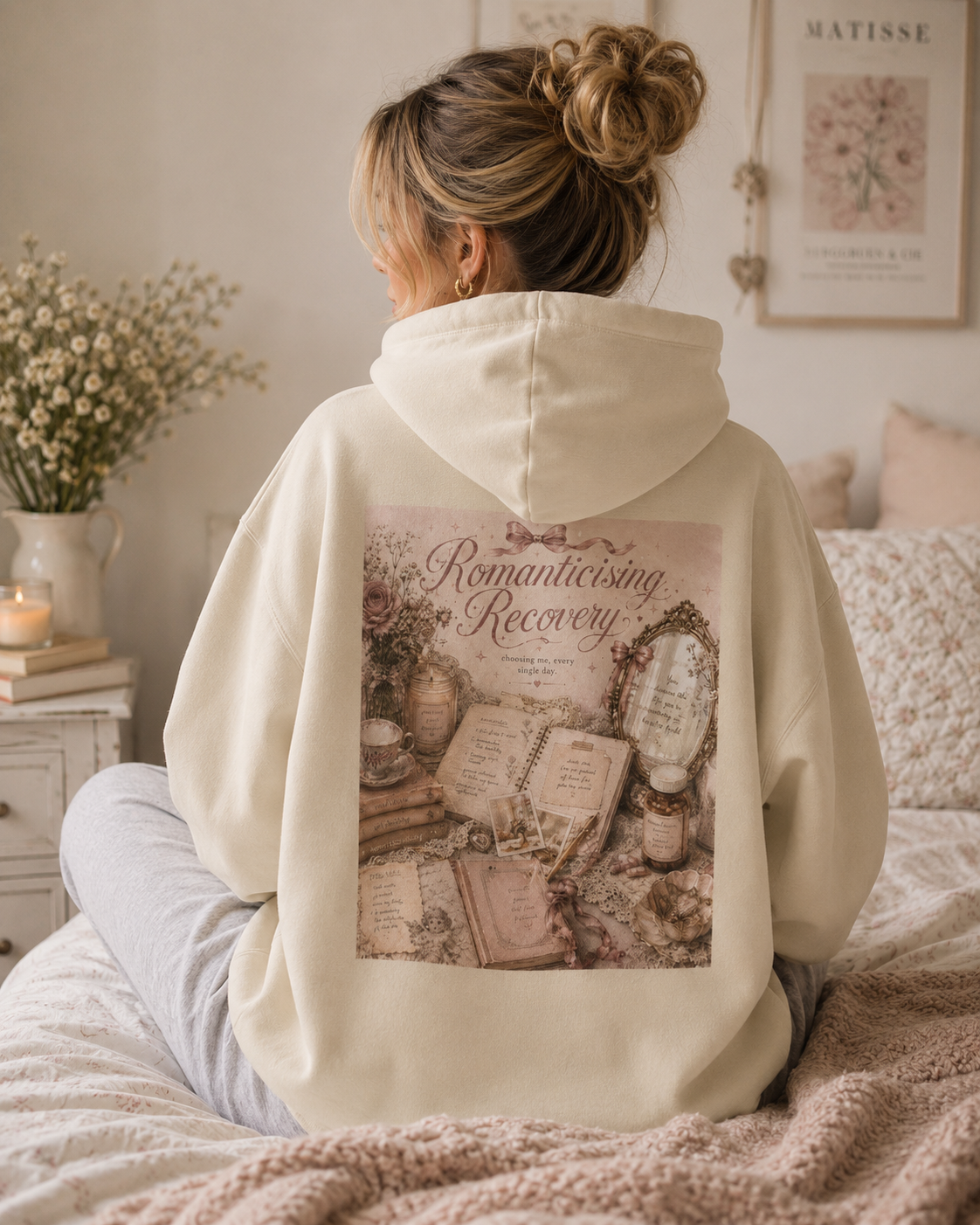 "Romanticizing Recovery" Hoodie - Mental Health Awareness