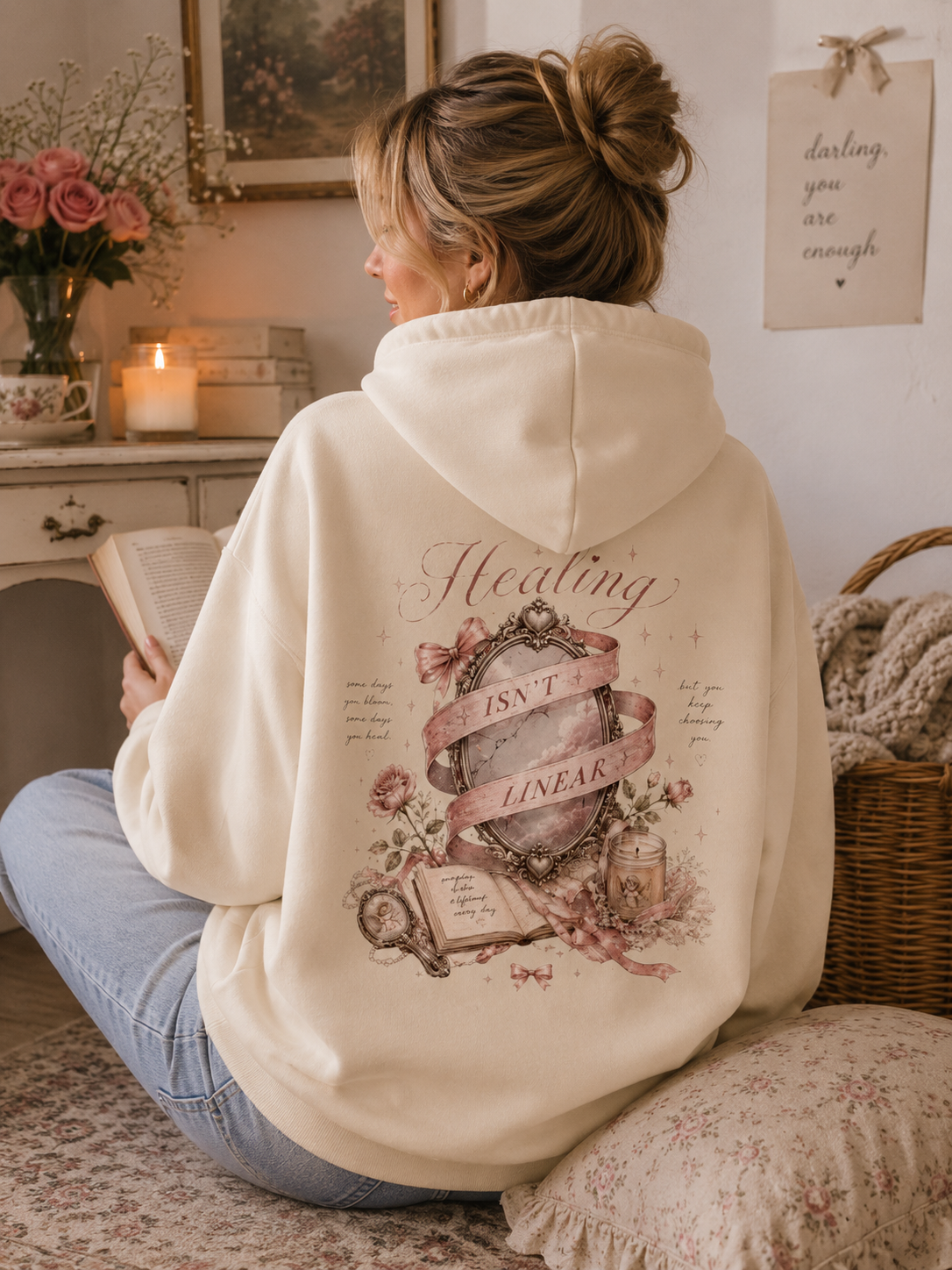 "Healing Isn't Linear" Hoodie - Mental Health Awareness