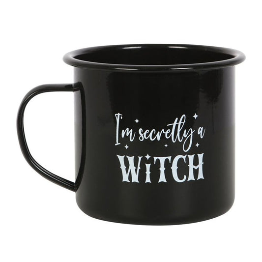 I'm Secretly A Witch Enamel Mug